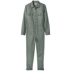 Outerknown Long Sleeve Cotton/ Linen S.E.A.Utility Jumpsuit Green SZ. M NWT $198